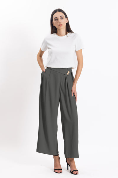 DETAILED CIFFON TROUSERS