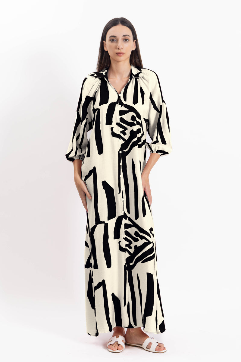 ABSTRACT PRINT DRESS