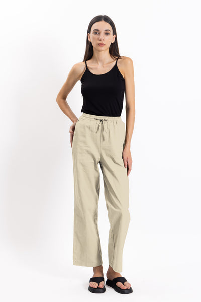 COMFORT STRAIGHT COTTON TROUSERS