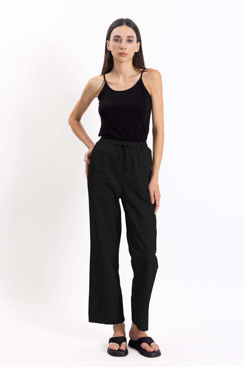 COMFORT STRAIGHT COTTON TROUSERS