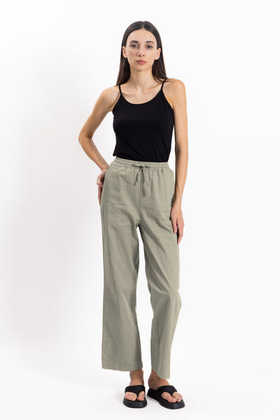 COMFORT STRAIGHT COTTON TROUSERS