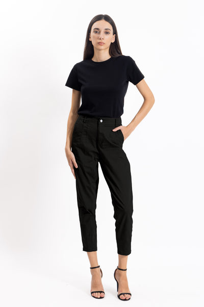 SLIM CROPPED COMFORT TROUSERS