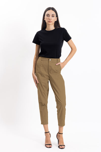 SLIM CROPPED COMFORT TROUSERS