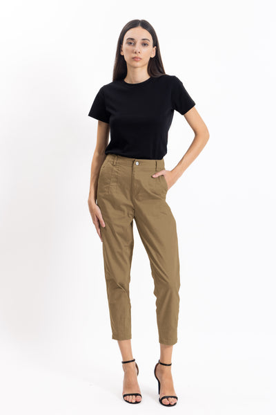 SLIM CROPPED COMFORT TROUSERS
