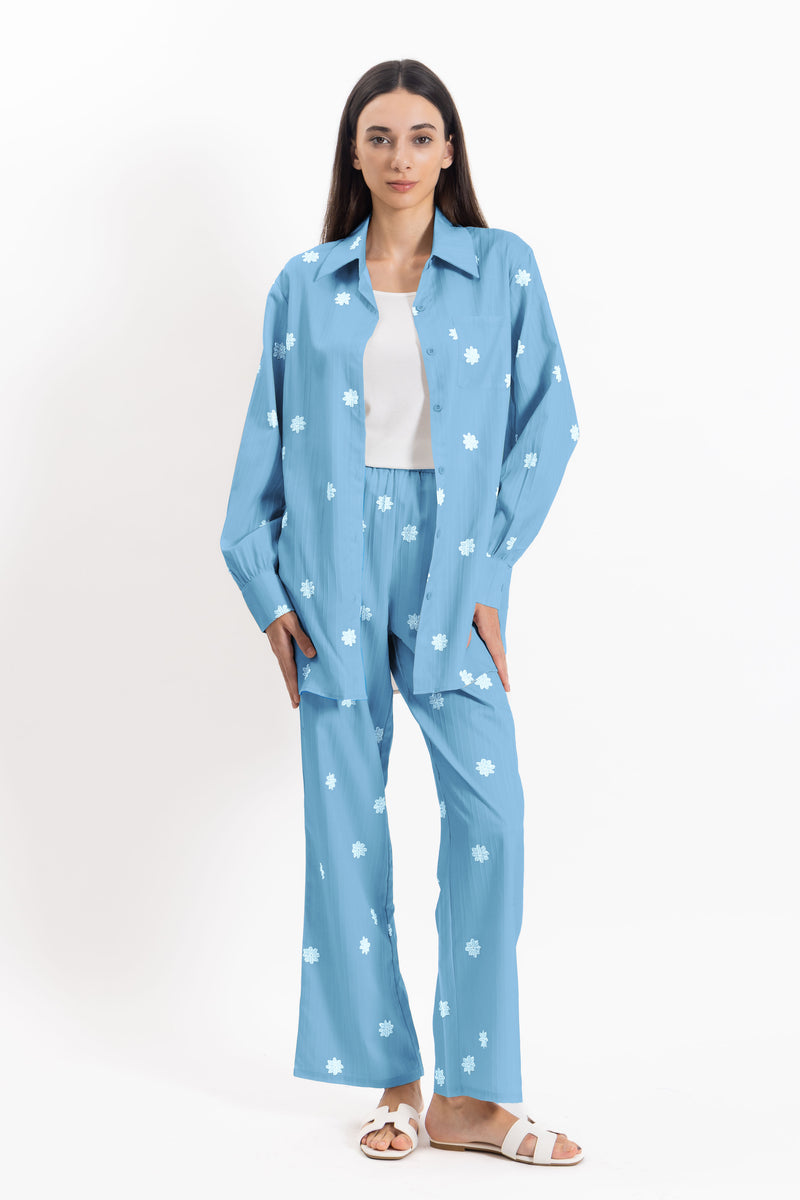 TEXTURED SHIRT SET