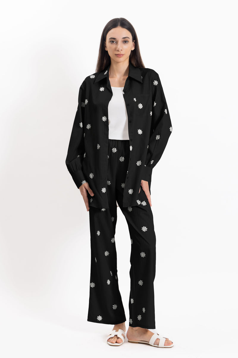 TEXTURED SHIRT SET