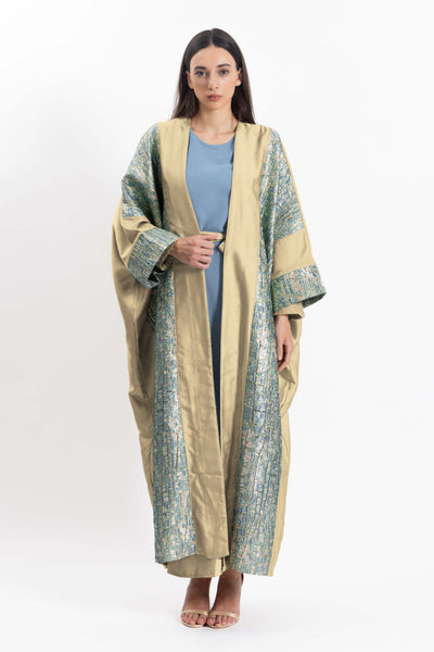 TEXTURED DETAILED ABAYA WITH DRESS