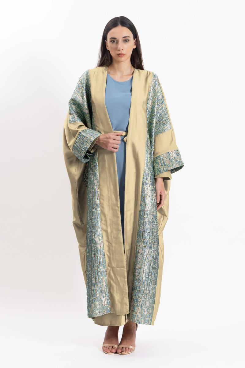 TEXTURED DETAILED ABAYA WITH DRESS