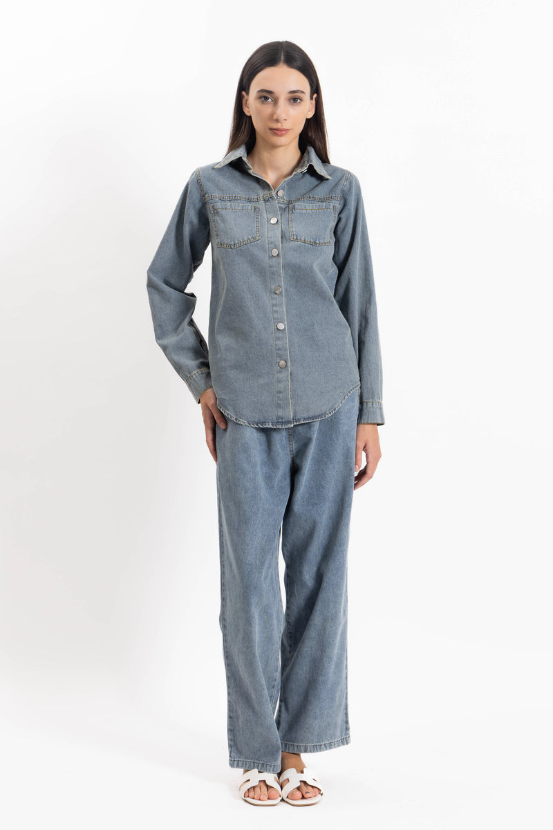 DEMIN SHIRT SET