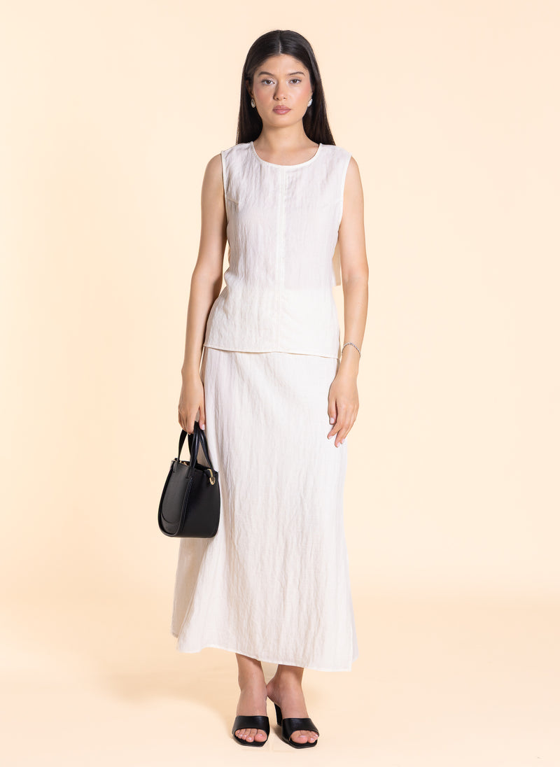 DETAILED LIGHTWEIGHT SKIRT SET