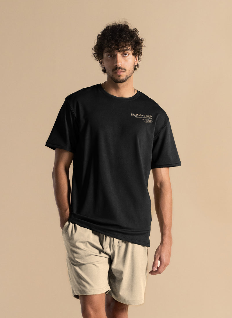 SOFT JERSEY SLOGAN PRINTED T-SHIRT