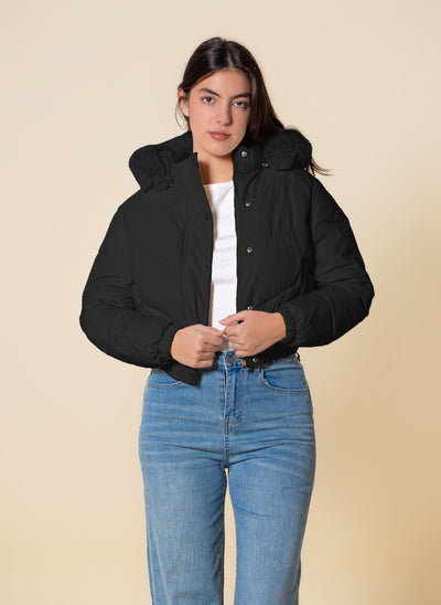 CROP DETAILED PUFFER JACKET