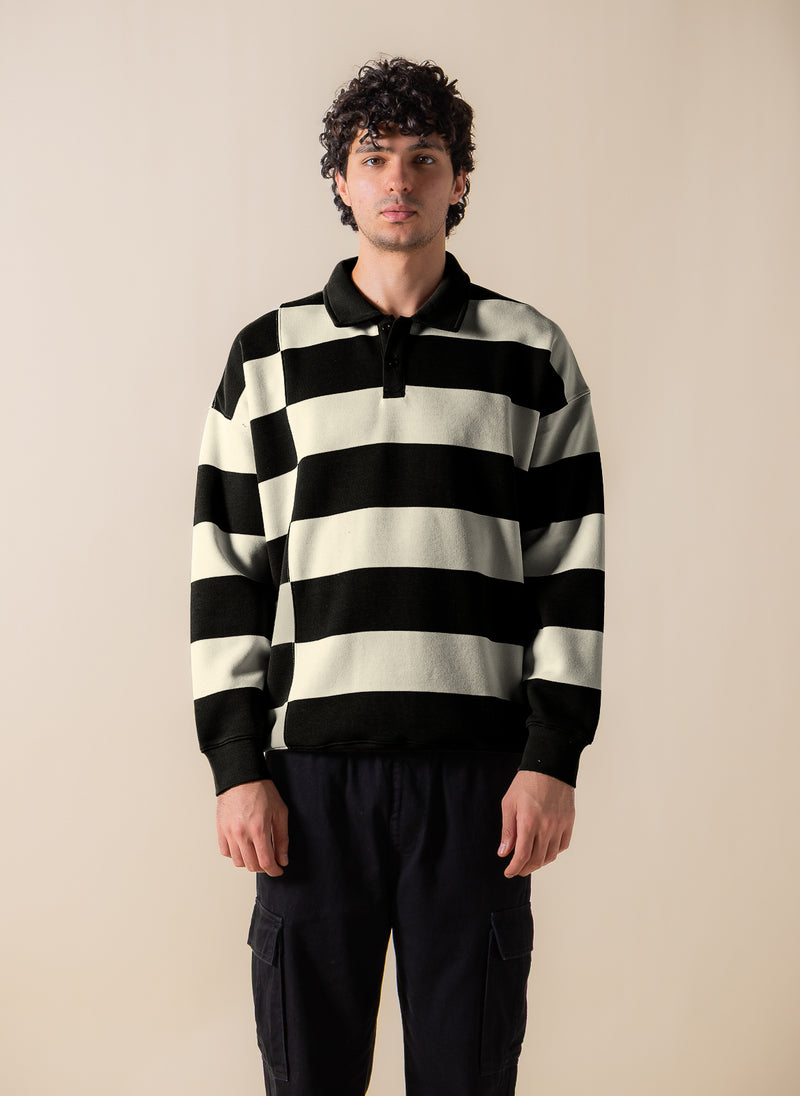 DETAILED POLO SWEATSHIRT