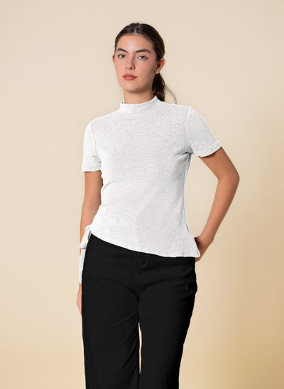 DETAILED WOOL BLEND TOP
