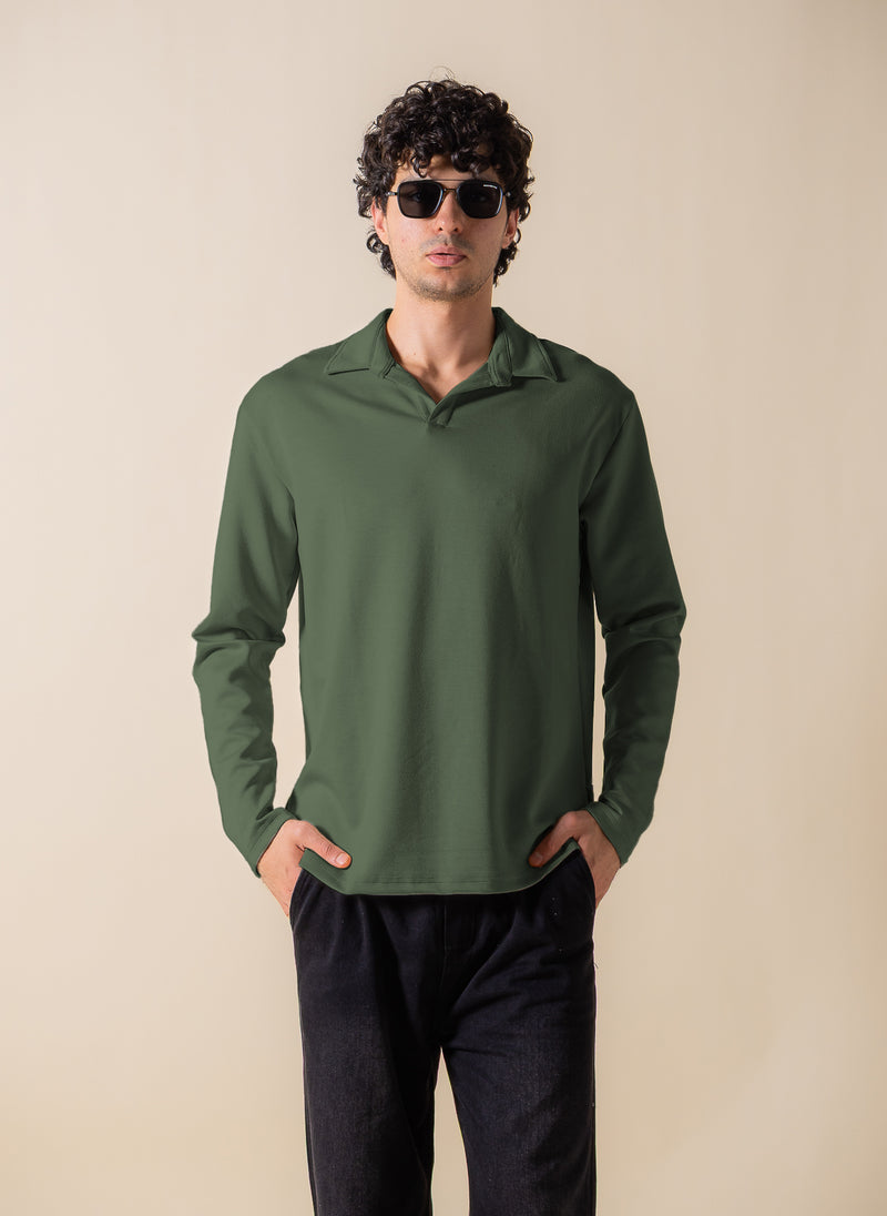SOFT POLO SWEATSHIRT