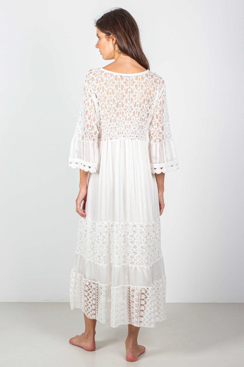 EMBROIDERED MIDI DRESS