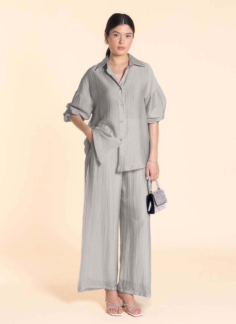 LIGHTWEIGHT SEMI-SHEER SHIRT SET