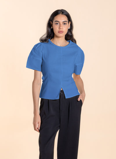 DETAILED COTTON BACK TIE TOP
