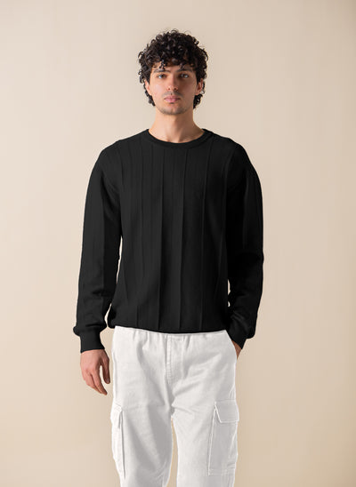 TEXTURED KNIT SWEATER