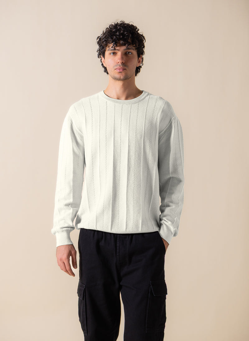 TEXTURED KNIT SWEATER