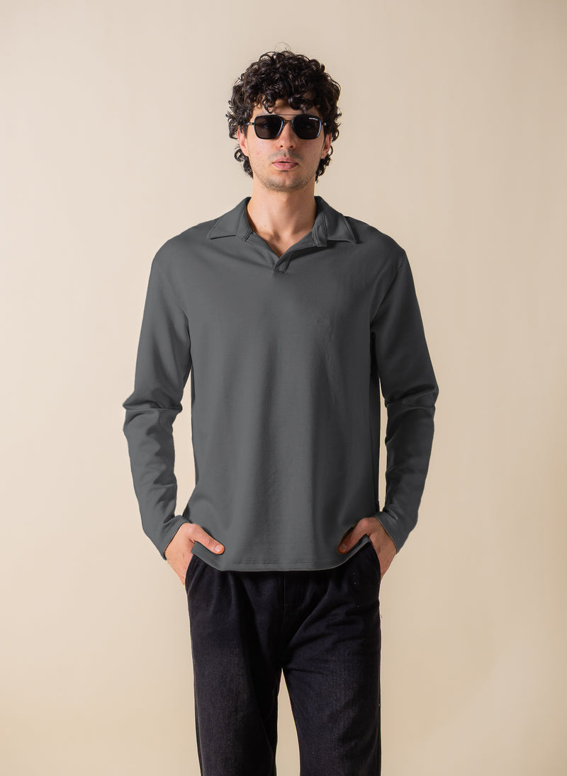 SOFT POLO SWEATSHIRT