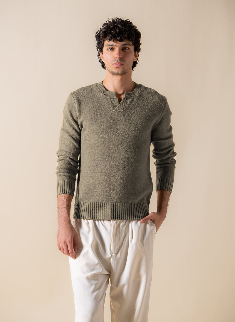 V-NECK KNITTED SWEATER