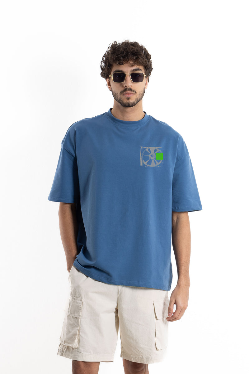 COTTON BLEND PRINTED T-SHIRT