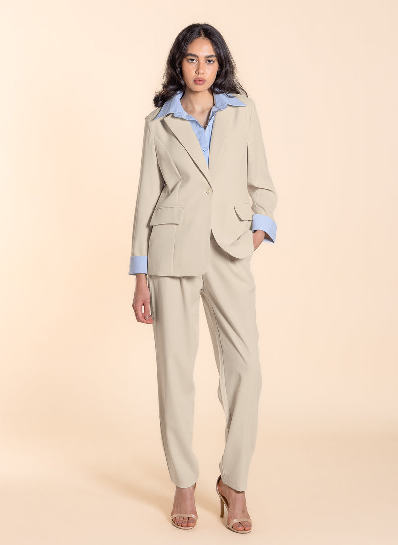 DETAILED BLAZER SET WITH PANT