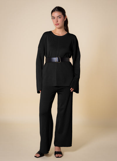 BELTED SWEATER SET