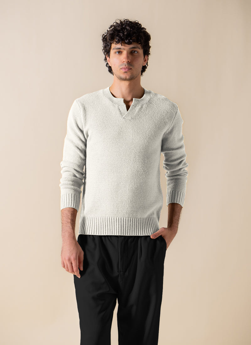 V-NECK KNITTED SWEATER