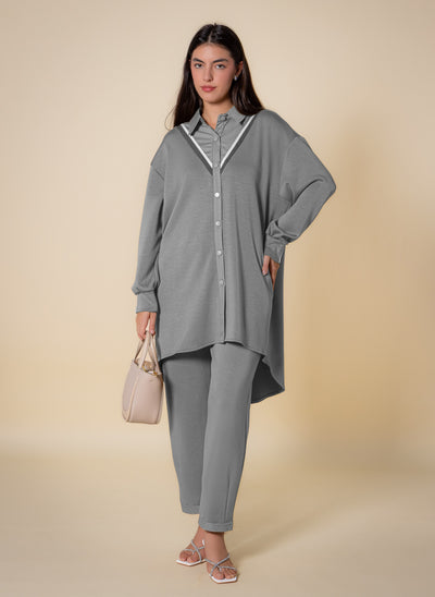 DETAILED SOFT SHIRT SET