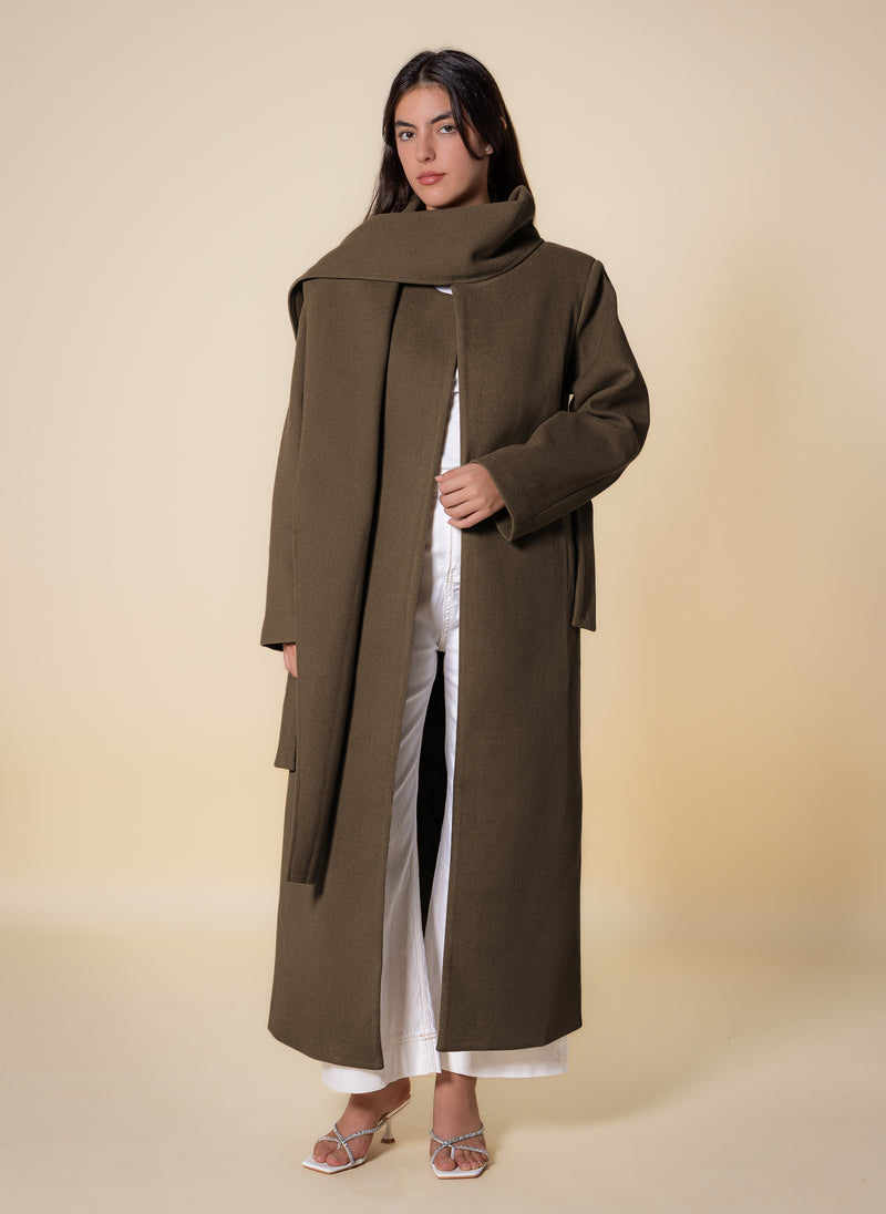 LONG COAT WITH SCAF