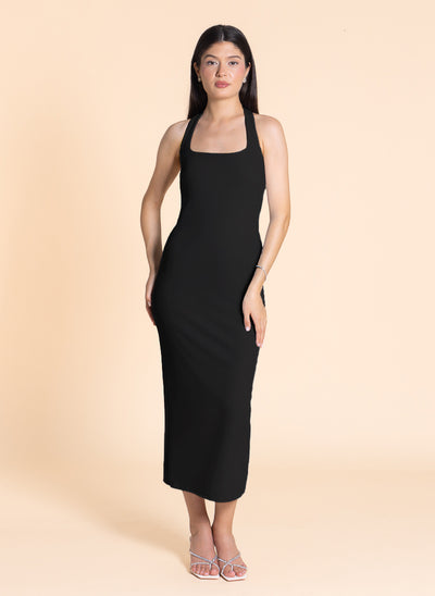 HALTER MIDI DRESS