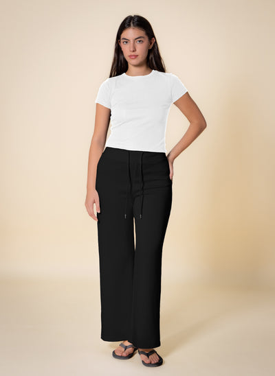 SOFT WIDE-LEG COMFORT PANTS