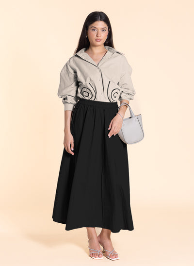 DETAIL EMBROIDERED SKIRT SET