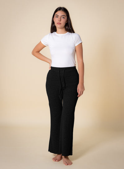 SOFT FLARED COMFORT TROUSERS