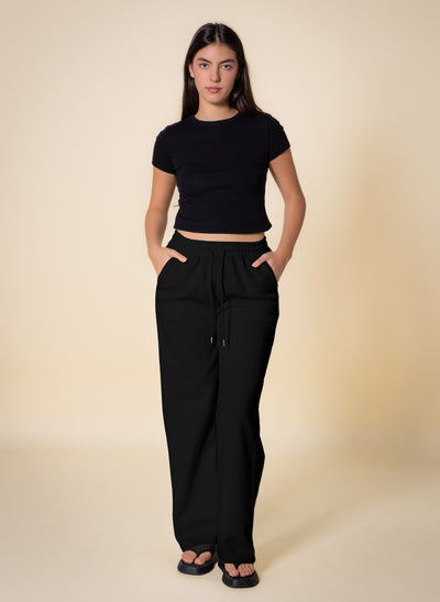 JOGGER-WAIST MIDWEIGHT TROUSERS