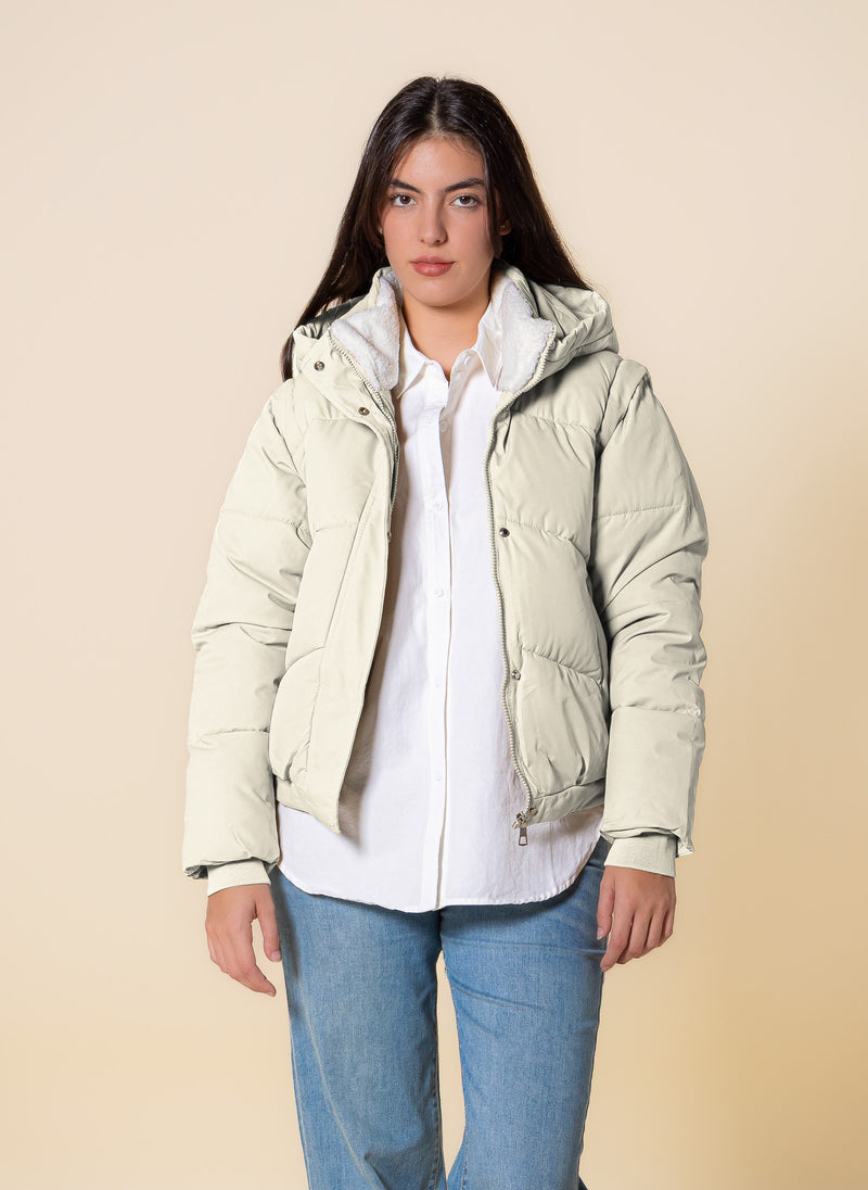 FAUX FUR PUFFER JACKET