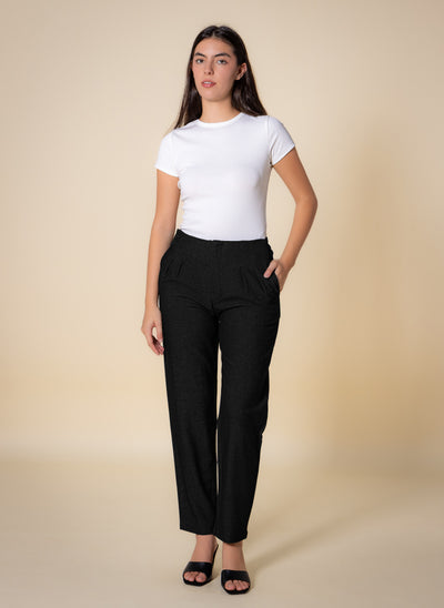 SLIM JOGGER-WASIT TEXTURED TROUSERS