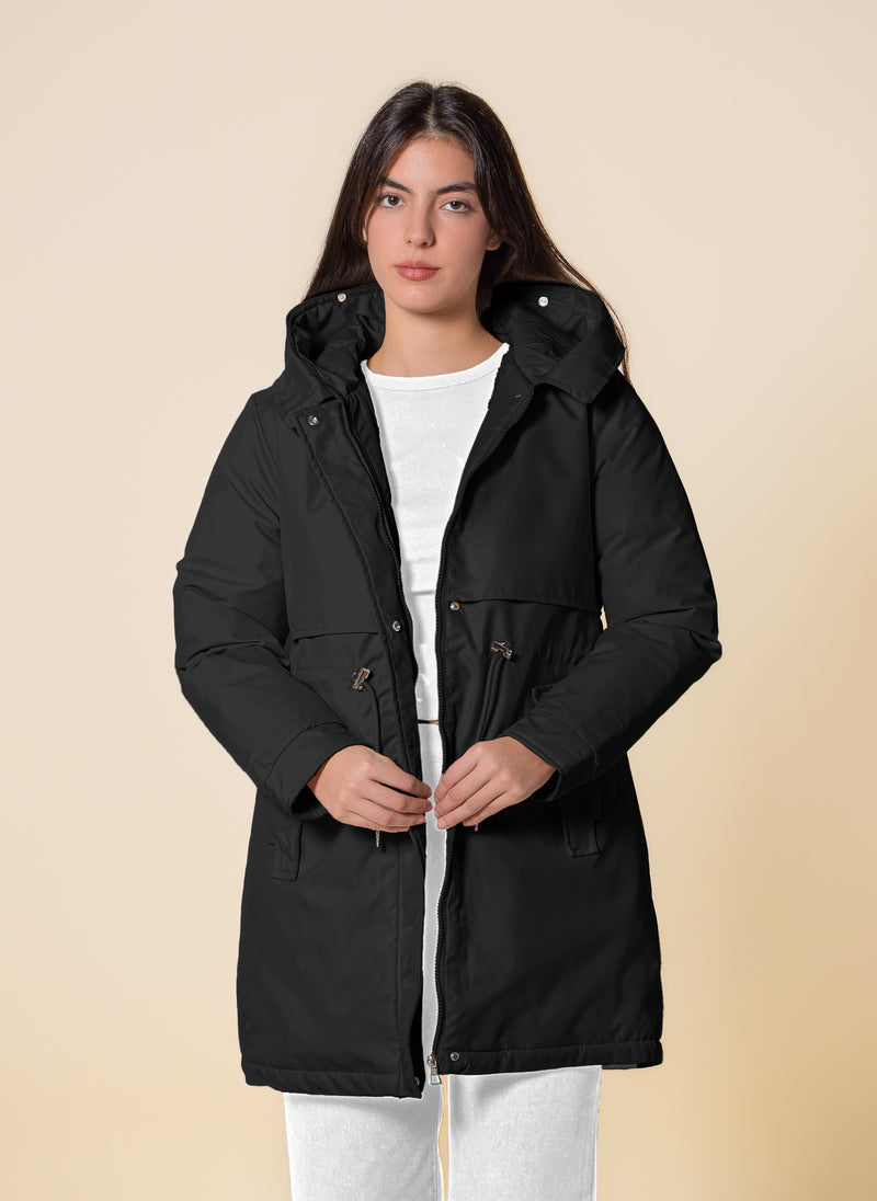 HOODED PUFFER JACKET