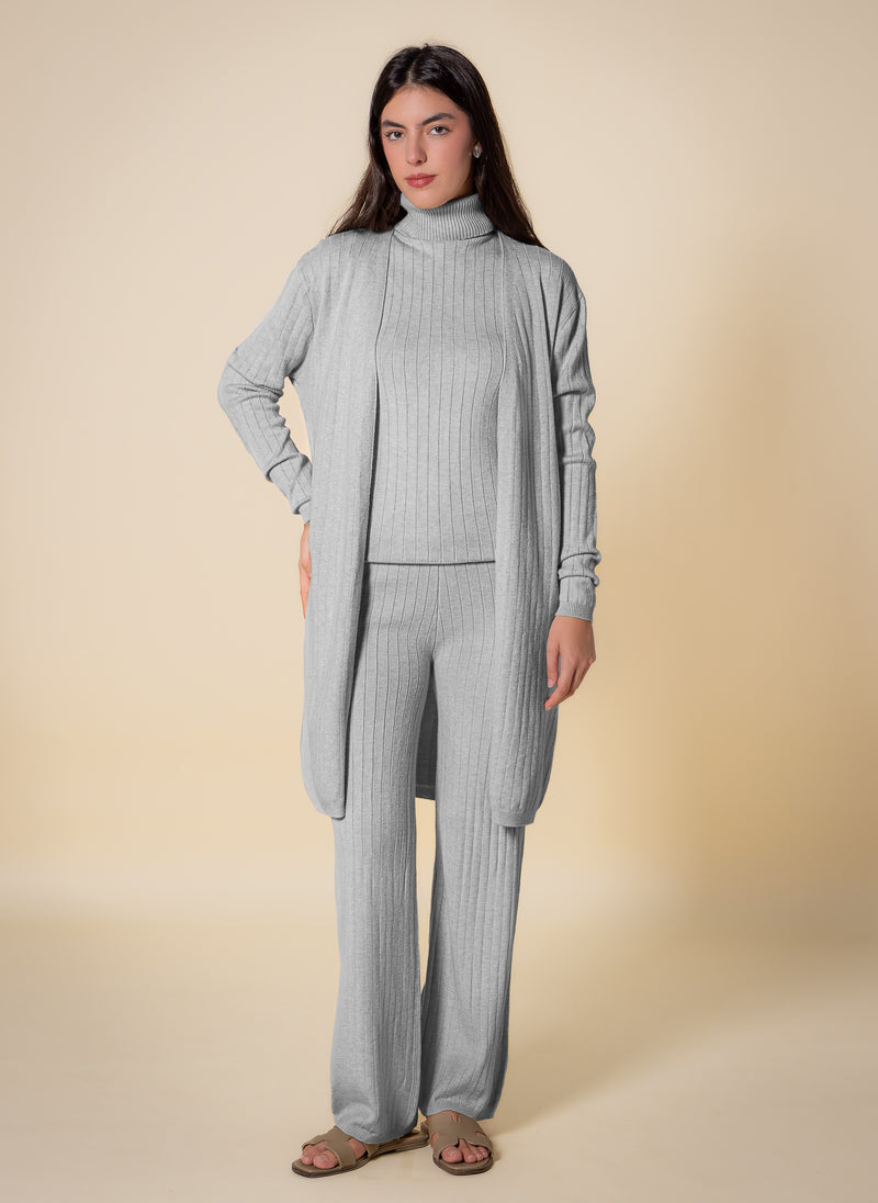 KNITTED TURTLE NECK SET