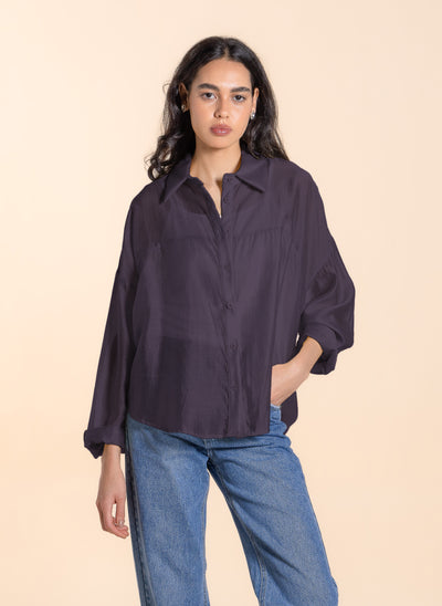 LIGHTWEIGHT RELAXED FIT SHEER SHIRT