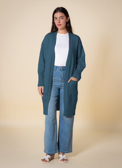 LONG KNITTED CARDIGAN