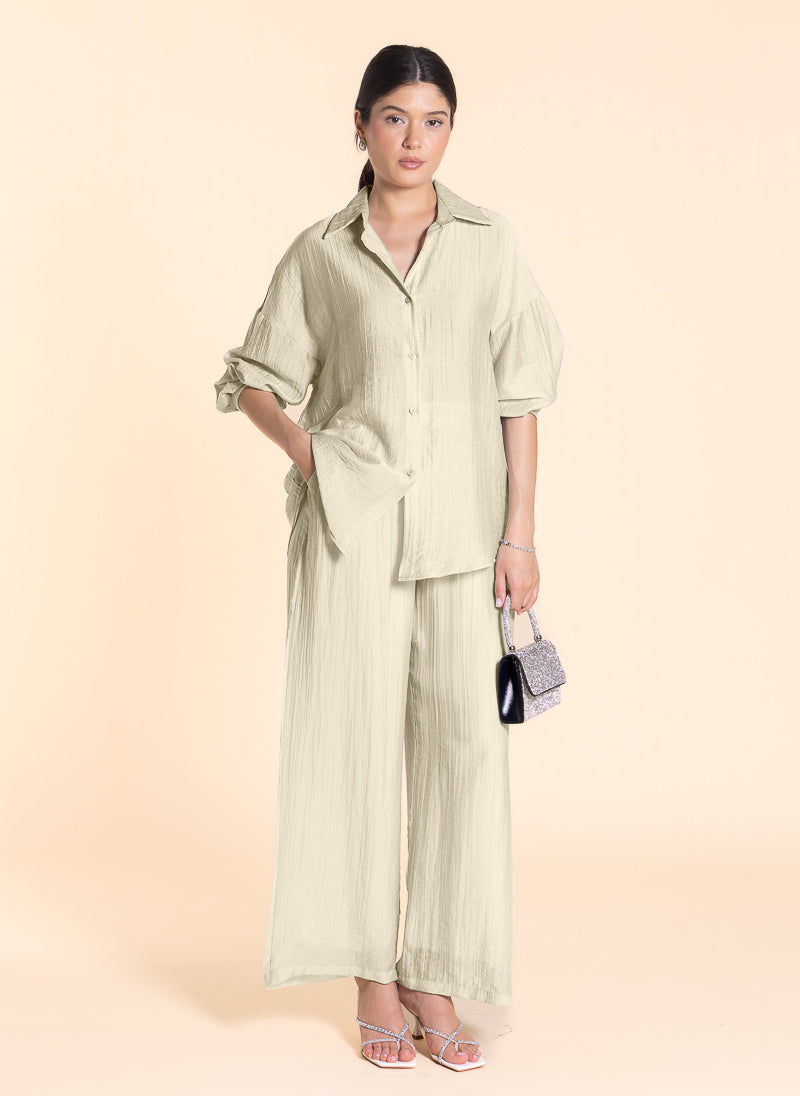 LIGHTWEIGHT SEMI-SHEER SHIRT SET