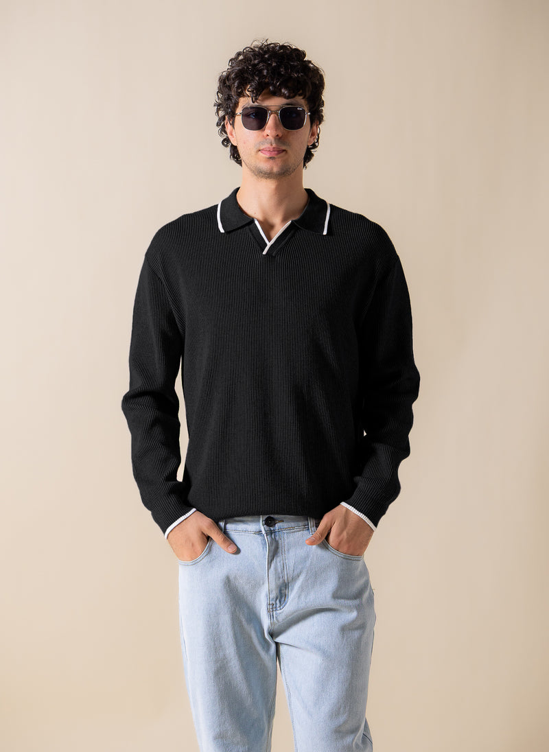 KNITTED COMFORT POLO SHIRT