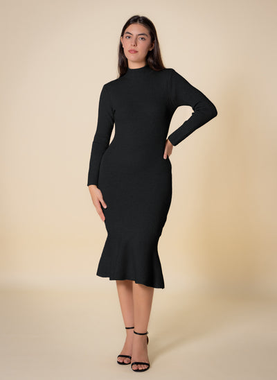 KNITTED MIDI DRESS
