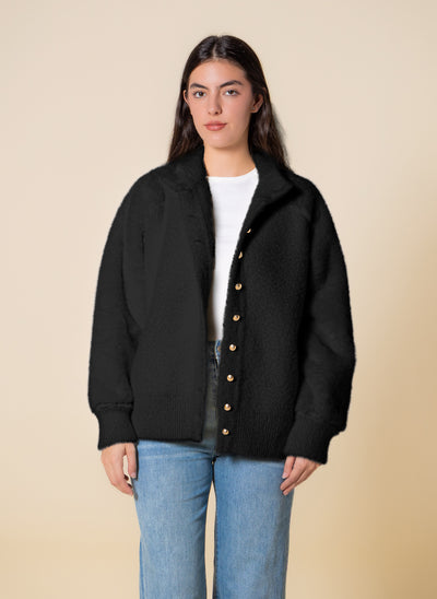 SOFT PLUSH DETAILED CARDIGAN