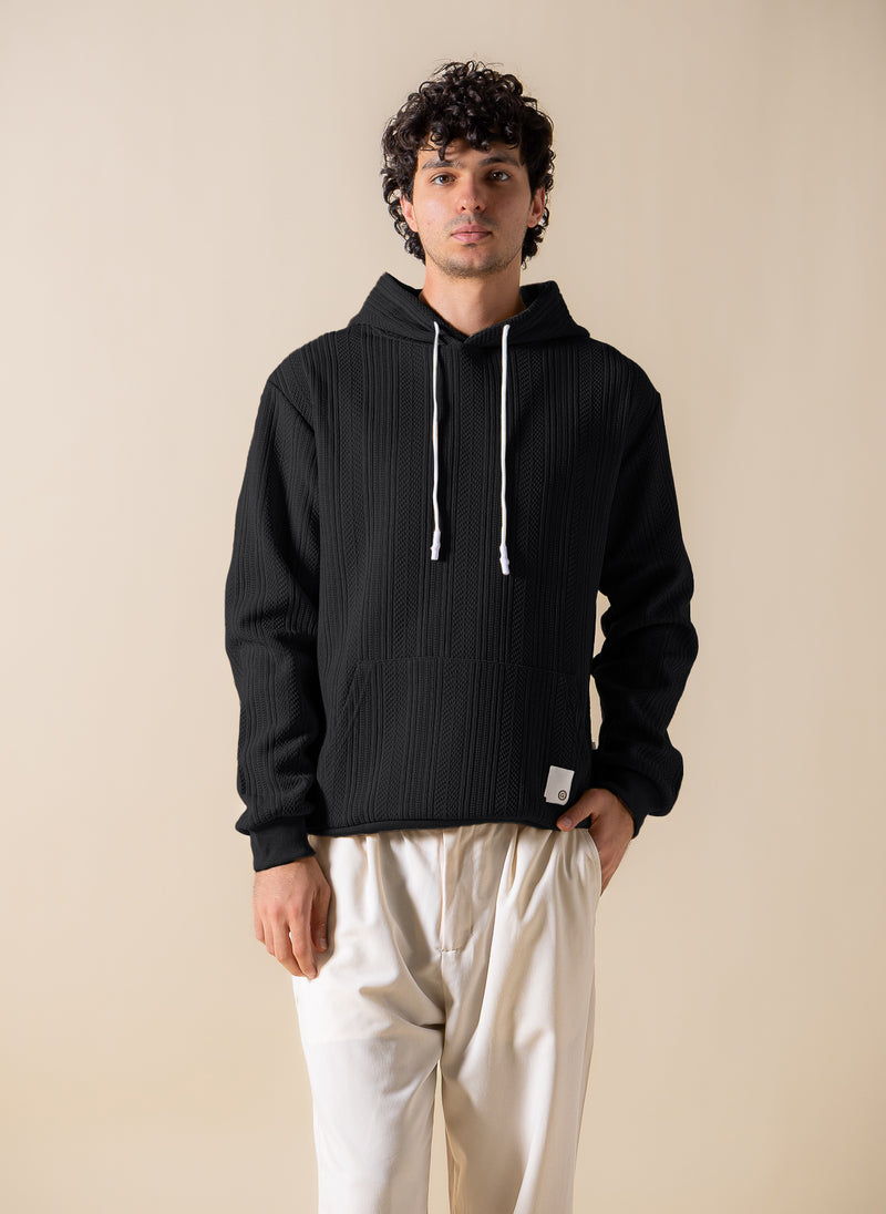 TEXTURED COMFORT HOODIE