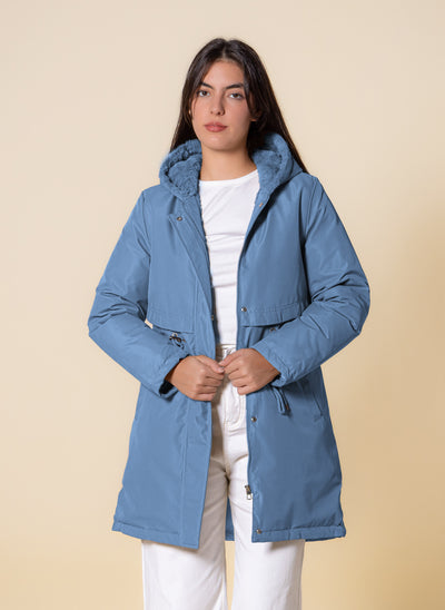 FAUX FUR PUFFER JACKET