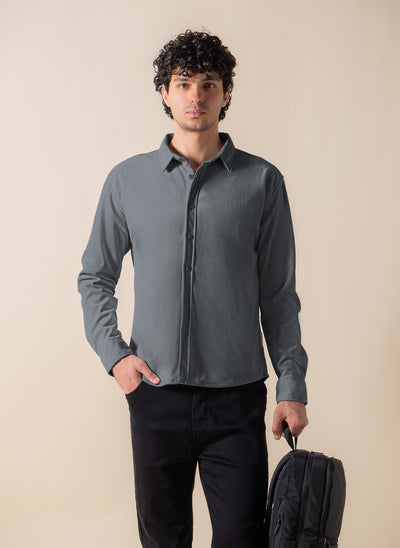 SUEDE TOUCH SLIM SHIRT